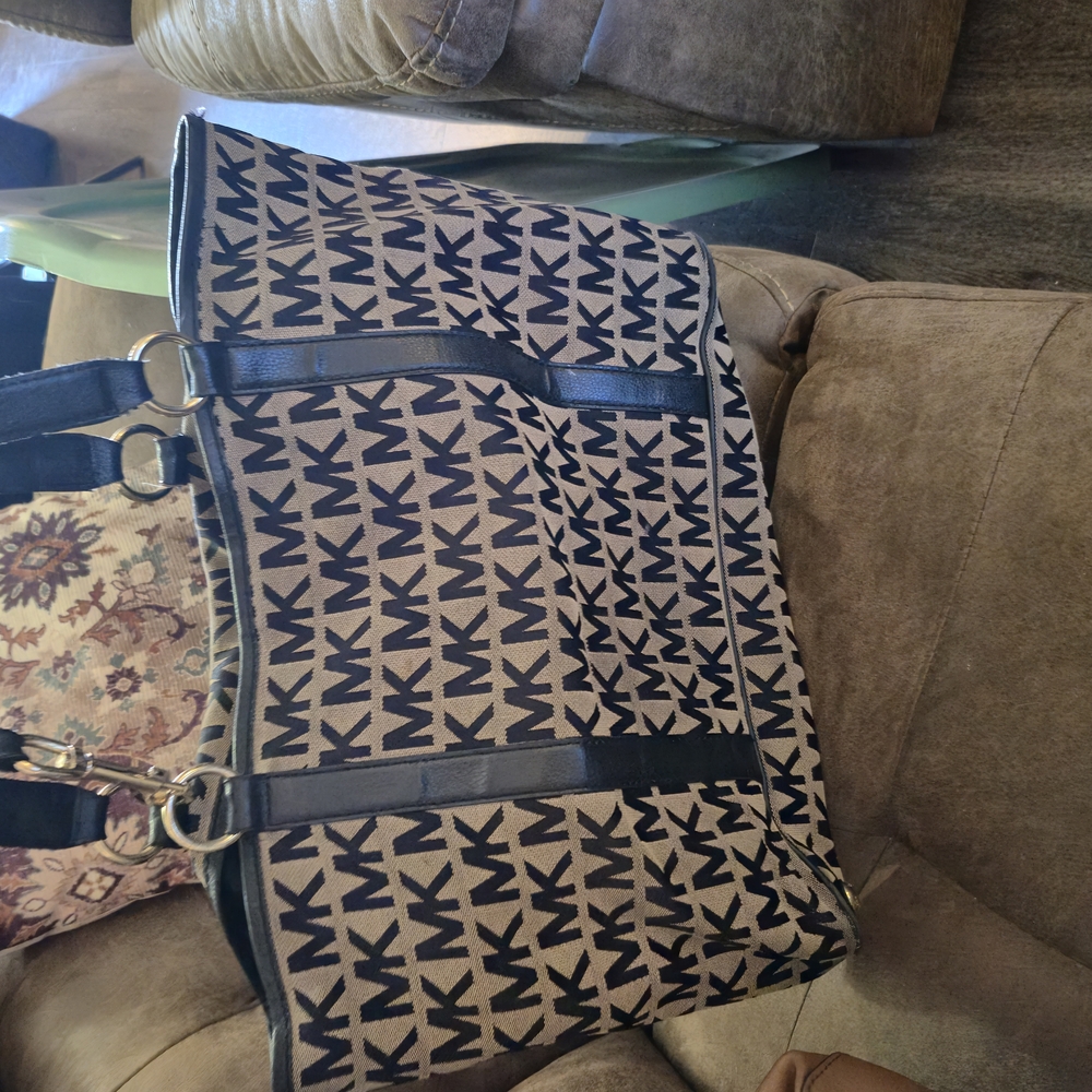 Michael Kors Black and Tan Tote Bag